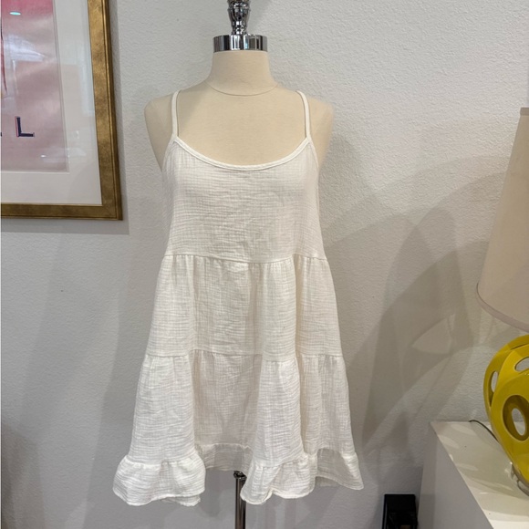 Audrey 3+1 White Mini Sun Dress / Cover-up - Picture 2 of 4